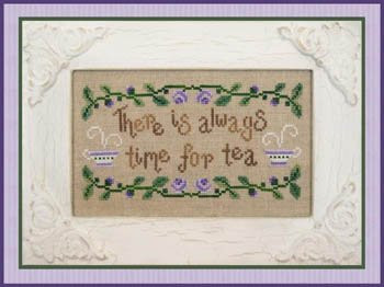 Time For Tea Cross Stitch Chart and Free Embellishment