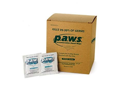 PAWS Antimicrobial Disinfecting Towelette -100pc Box- - 34400 BOX