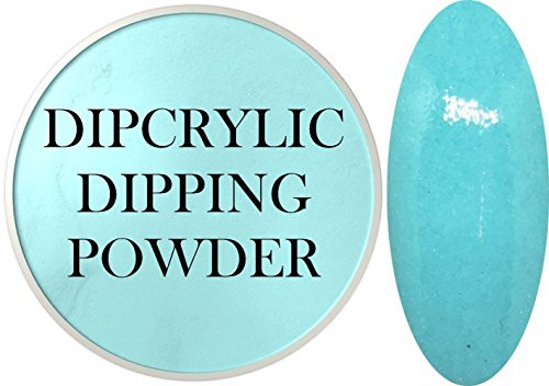 SHEBA NAILS Dipcrylic Dip Dipping Powder Techno Color Pastel Collection BABY TURQUOISE - 1oz Jar