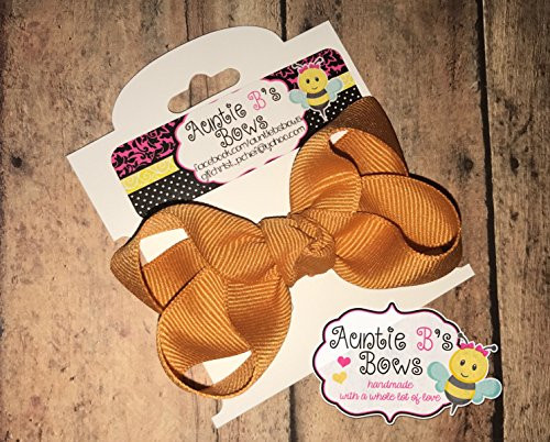 Solid Ginger Orange Boutique Hair Bow 3inch MADE IN USA