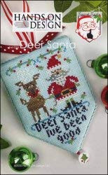 Secret Santa Deer Santa Cross Stitch Chart