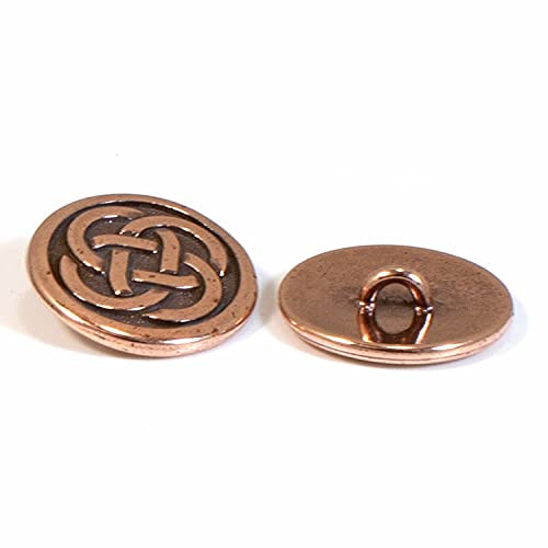 TierraCast Pewter Buttons-COPPER CELTIC KNOT -2-