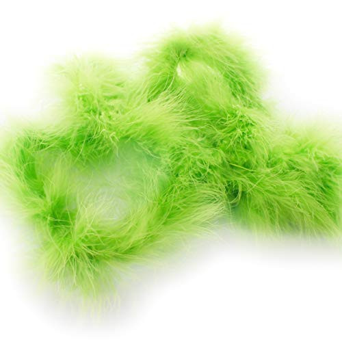 Skinny Marabou Feather Boa - 2 Yards - Lime Green