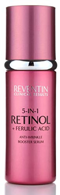 Reventin Clinicals Results Retinol Serum with Ferulic Acid- Hyaluronic Acid- Peptides. 1.4 Fl Oz. Anti-Wrinkle serum with Retinol also targets Age Spots- Expression Lines- Dry Skin. Reventin Clinicals Results Retinol Serum with Ferulic Acid- Hyaluronic Acid- Peptides. 1.4 Fl Oz. Anti-Wrinkle serum with Retinol also targets Age Spots- Expression Lines- Dry Skin.