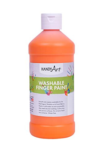 Handy Art Washable Finger Paint 16 ounce- Orange