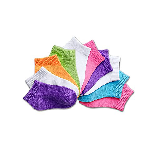 Hanes Girls' Toddler Low-Cut EZ Sort Assorted 10-Pack