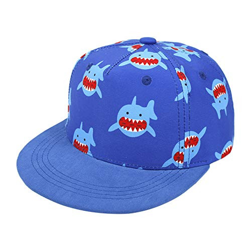 Kids Baseball-Hat Baby-Boys Baseball-Cap Shark-Print Snapback Trucker Sun Hat for Toddlers -Shark Blue- 52cm/20.47inch Fit 1-3 Years Old-