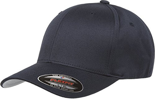 Flexfit 6277 Wooly Combed Twill Cap - Small/Medium -Dark Navy-