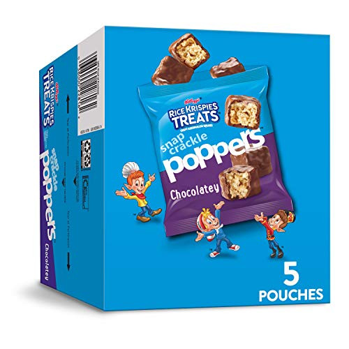 Kellogg's Rice Krispies Treats Snap- Crackle- Poppers- Crispy Marshmallow Squares- Chocolatey- 5oz Carton -5 Count-