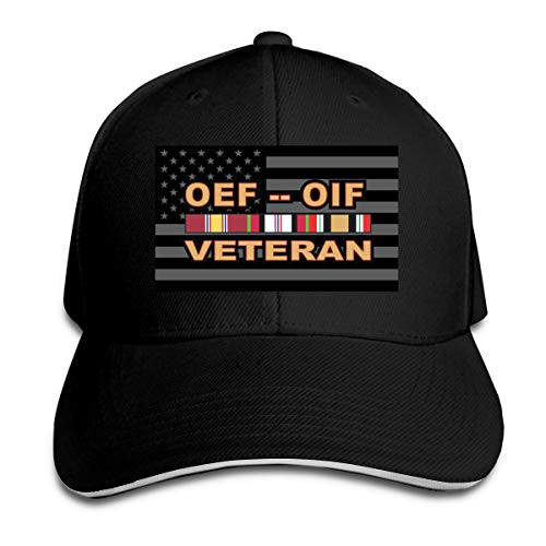 Operations Enduring Freedom -OEF- and Iraqi Freedom -OIF- Veteran Baseball Caps Sandwich Caps Black Operations Enduring Freedom -OEF- and Iraqi Freedom -OIF- Veteran Baseball Caps Sandwich Caps Black