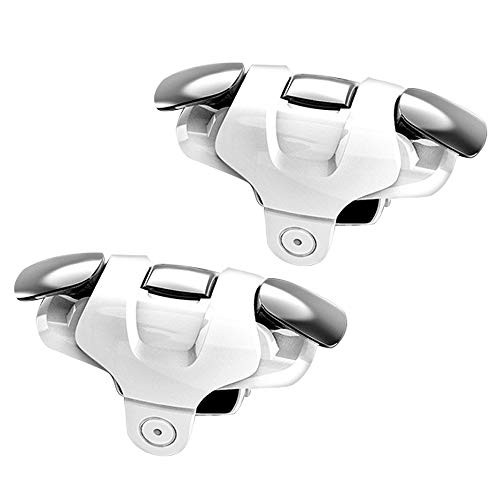 Etase Mobile Game Controller for PUBG Gamepad Trigger Aim Button L1R1 Shooter Joystick for Android White