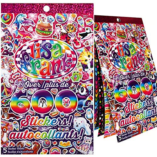 EAE Lisa Frank Over 600 Lisa Frank Stickers -Lisa Frank Sticker Bundle -2 Pack--
