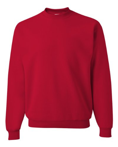 Jerzees Men's Fleece Sweatshirt- True Red- Medium