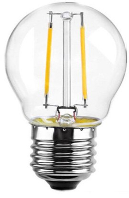 Bulbright LED Vintage Edison Bulb G45-2W LED Light Filament Bulb- Globe Shape E26 Base- Clear Warm White 2700K- LED Edison Bulb 20W Equivalent- 110-120VAC- Dimmable -2 Watts- -2-