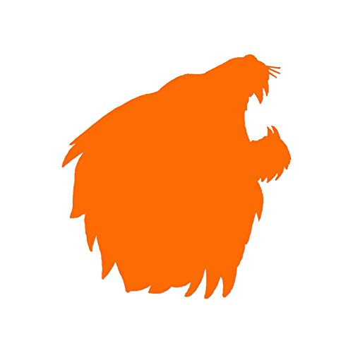 Lion Head Roar - Vinyl Decal Sticker - 3.75inch x 4inch - Orange Lion Head Roar - Vinyl Decal Sticker - 3.75inch x 4inch - Orange