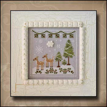 Frosty Forest 2-Snowy Deer Cross Stitch Chart
