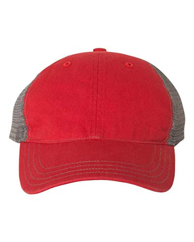 Richardson 111 Garment Washed Trucker Cap Red/ White- Size Adjustable