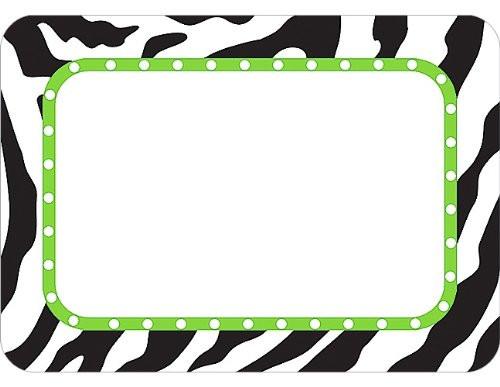 Teacher Created Resources Zebra Name Tags (5173)