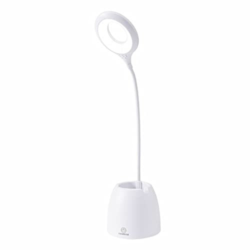 LED Desk Lamp for Kids- Eye Protection Dimmable Desk Lamp with Pen Holder and Phone Stand- 360 Flexible Study Lamp for Bedroom and Office