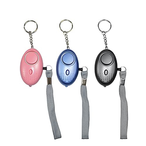 Emergency Personal Alarm- 3 Pack 140DB Personal Siren Keychain with LED Lights- Men- Women- Children- Elderly Emergency Security Alarm- Self Defense Electronic Device Emergency Personal Alarm- 3 Pack 140DB Personal Siren Keychain with LED Lights- Men- Women- Children- Elderly Emergency Security Alarm- Self Defense Electronic Device