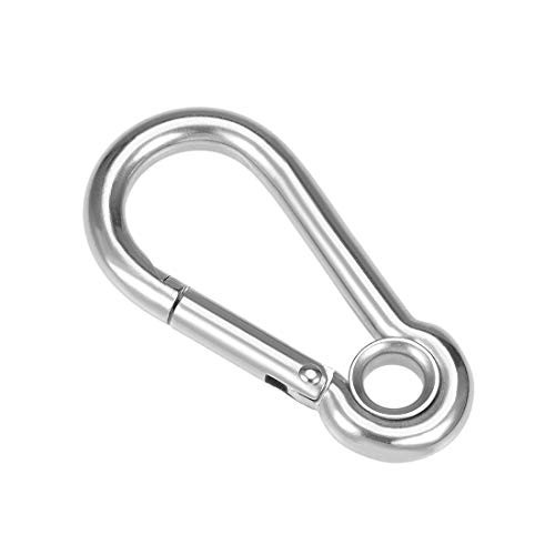 uxcell Carabiner Snap Hook- 2.34inch/59.5mm 304 Stainless Steel Carabiner Spring Snap Link Hook Clip Keychain