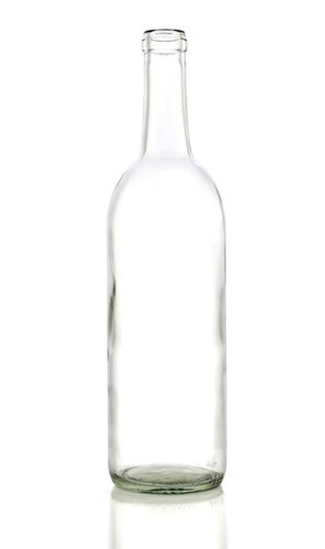 750 ML Clear Optima Bordeaux Flat Bottom Bottle -single-