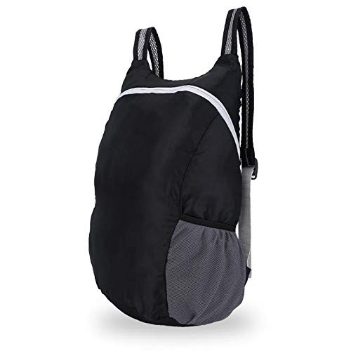 Yevenr Backpack- Foldable Travel Bag Waterproof Packable Bag Foldable Backpack Durable Packable Backpack for Outdoor-Black-