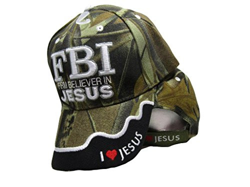 AES FBI Firm Believer in Jesus Christ Christian Camo Camouflage Embroidered Cap Hat