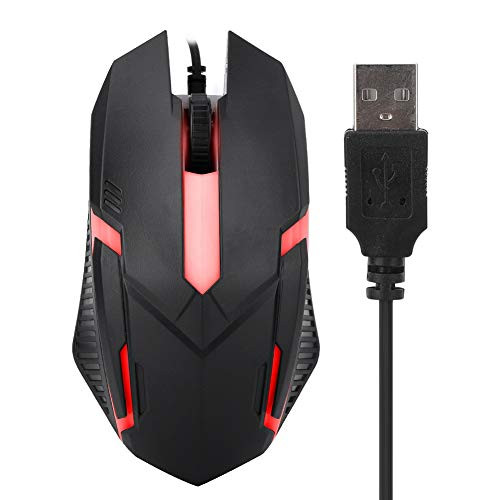 fosa Wired Gaming Mouse- Ergonomic USB Optical Mouse Mice with LED Backlight- 1600 DPI for WindowsXP/Vista/7/8/10 and macOS Computer Games