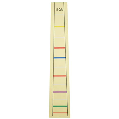 Milisten Cello Finger Guide Fingerboard Sticker Finger Position Markers Label Finger Chart for 1/8 Cello Beginners Cello Accessories
