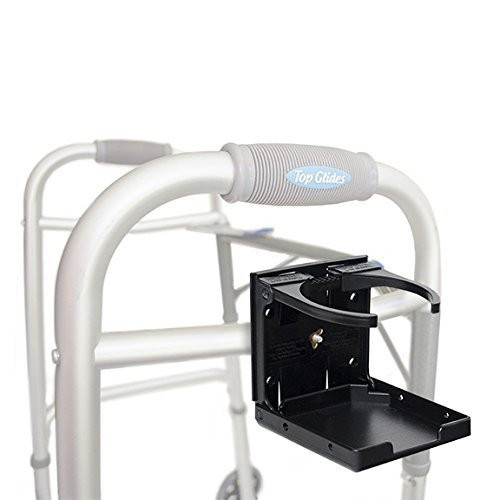 Healthstar Adjustable Drink Cup Holder for Wheelchairs- Walkers- Rollators- and Bikes