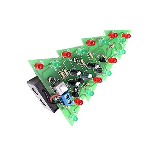 DIY Kit Electronic PCB Board Module Christmas Trees LED Circuit Red Green Flash Light Electronic Suit