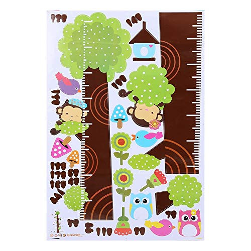 Zaraddia Height Chart-Owl Tree Height Growth Chart Wall Stickers Measure Decal Removable Kid Decor