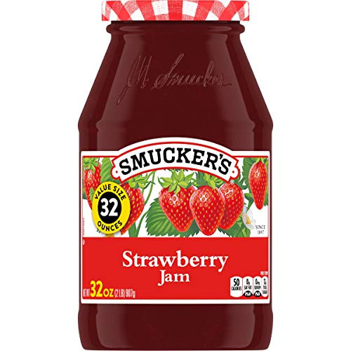 Smucker's Strawberry Jam- 32 Ounces -Pack of 4-