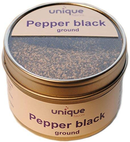 Black Pepper spice ground in tin can 1.4 oz