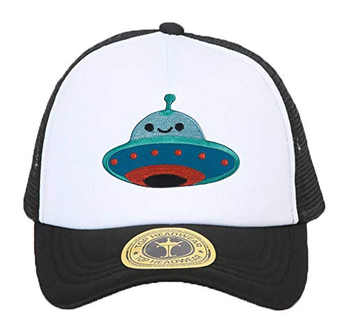 Gravity Threads UFO Smiley Face Patch Trucker Hat - Black/White