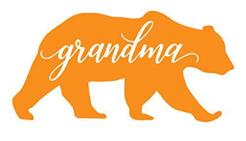 Grandma Bear Vinyl Sticker Decals for Car Bumper Window Laptop Tablet Phone -4inch x 2inch- Orange- Grandma Bear Vinyl Sticker Decals for Car Bumper Window Laptop Tablet Phone -4inch x 2inch- Orange-