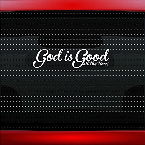 Noizy Graphics God is Good 2 All The Time Christian Car Sticker Truck Window Vinyl Decal Color- Orange