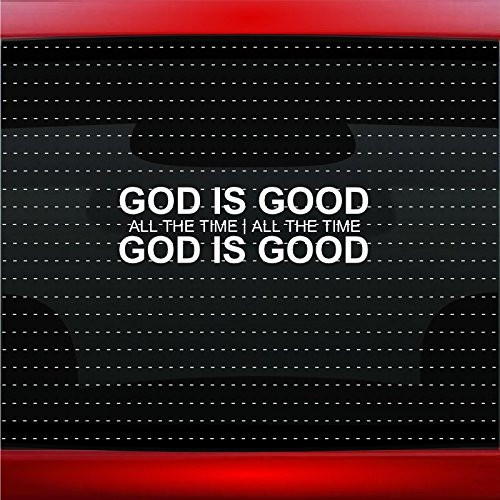 Noizy Graphics God is Good 4 All The Time Christian Car Sticker Truck Window Vinyl Decal Color- Orange