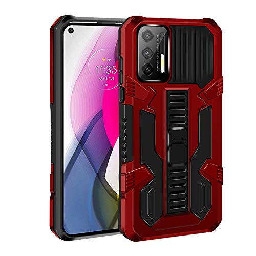 DAMONDY Kickstand Designed for Motorola G Stylus 2021 Case- Designed for Moto G Stylus 2021 Case -Military Grade Drop Protection-- Shockproof Protective Phone Case Heavy Duty Cover -Red