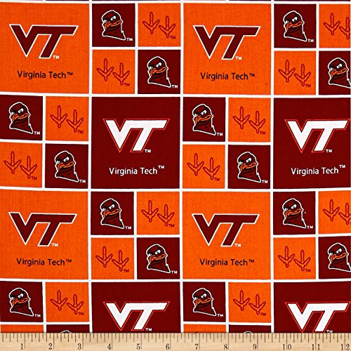 Sykel Enterprises NCAA Virginia Tech Hokies Box Logos Allover- Yard- Multi Sykel Enterprises NCAA Virginia Tech Hokies Box Logos Allover- Yard- Multi