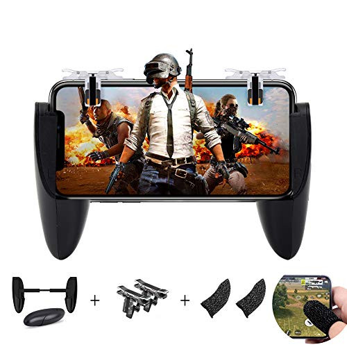 Newseego Mobile Game Controller, Sensitive Shoot and Aim Trigger Buttons Gaming Grip Controllers with L1R1 Trigger and Breathable Anti-Sweat Finger Sleeve for Android & iOS/Knives