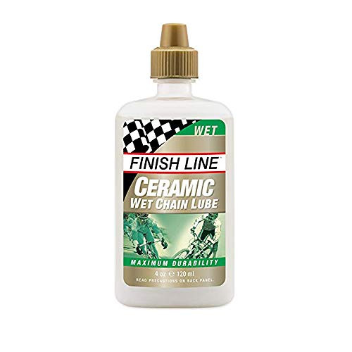 Finish Line Ceramic WET Bicycle Chain Lube, 4-Ounce Drip Squeeze Bottle