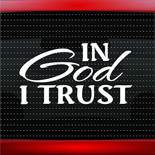Noizy Graphics in God I Trust 1 Christian Car Sticker Truck Window Vinyl Decal Color- Orange