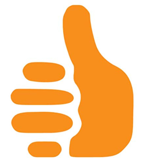 Thumbs Up Positive Yes y1055 Vinyl Sticker Decals for Car Window Laptop Phone Tablet -4inch x 3.2inch- Orange- Thumbs Up Positive Yes y1055 Vinyl Sticker Decals for Car Window Laptop Phone Tablet -4inch x 3.2inch- Orange-