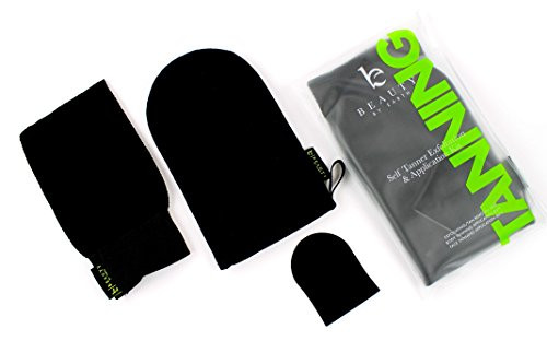 Self Tanner Tanning Mitt - Tanning Mitt Applicator Set Includes Exfoliating Gloves- Self Tanner Mitt for Body and Self Tanning Mitt for Face Tanner - Self Tan with a Tanning Mit for the Best Fake Tan