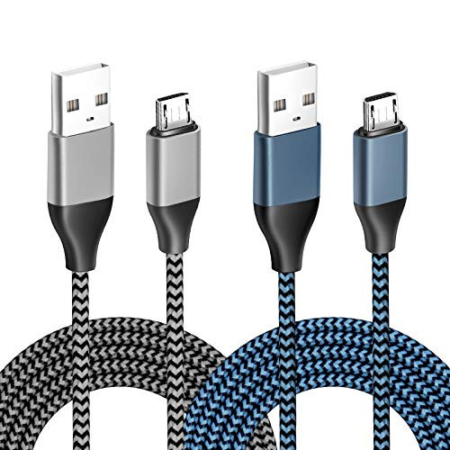 PS4 10FT Controller Charger Cable Nylon Braided Extra Long Micro USB 2.0 High Speed Data Sync Cord for Playstaion 4- PS4 Slim- PS4 Pro- Xbox One S/X/Elite- DualShock 4 Controller- Android Phones