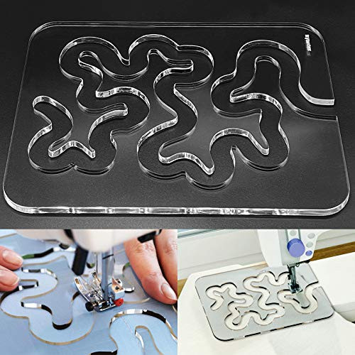 Quilting Templates for Machine Quilting- 3.5mm Thick Acrylic Using Quilting Templates Rulers- Meander Stipple DIY Quilting Template for Free-Motion Quilting on Domestic Machine Quilting Templates for Machine Quilting- 3.5mm Thick Acrylic Using Quilting Templates Rulers- Meander Stipple DIY Quilting Template for Free-Motion Quilting on Domestic Machine