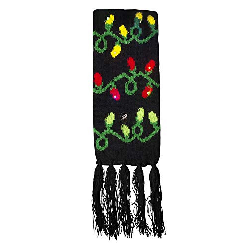 LED Light Up Holiday Scarf for Ugly Christmas Sweater Party -Xmas Bulb-