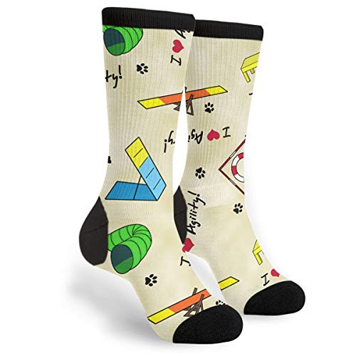 Packsjap Dog Agility Men and Women Casual Cool Cute Crazy Funny Athletic Sport Colorful Fancy Novelty Graphic Crew Tube Socks Packsjap Dog Agility Men and Women Casual Cool Cute Crazy Funny Athletic Sport Colorful Fancy Novelty Graphic Crew Tube Socks